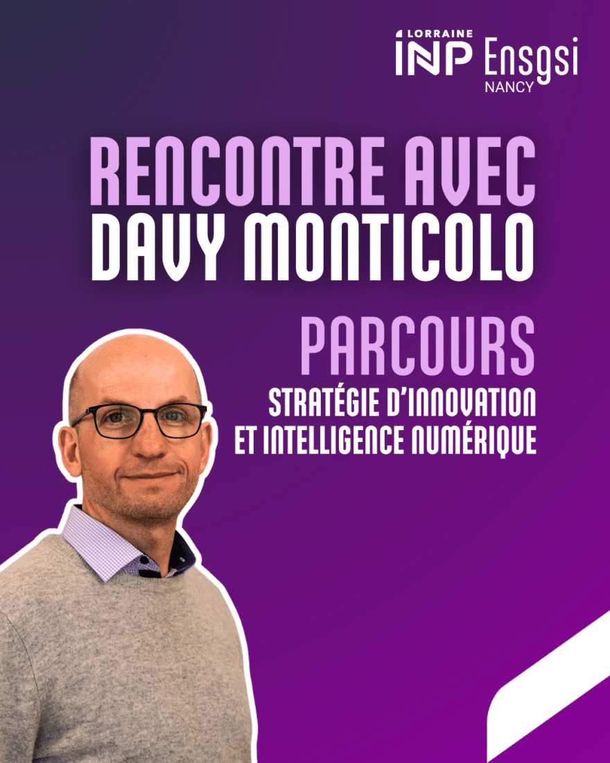Étudiants ENSGSI en parcours IA et transformation digitale travaillant sur des projets d’innovation numérique