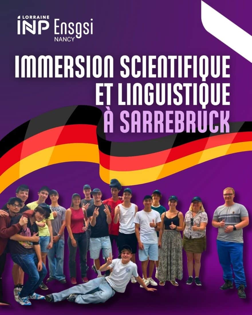 Étudiants de l’ENSGSI en immersion scientifique et linguistique à Sarrebruck lors d’une visite pédagogique en Allemagne