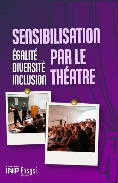 Étudiants de l’ENSGSI participant à une sensibilisation aux enjeux d’égalité, de diversité et d’inclusion par le théâtre