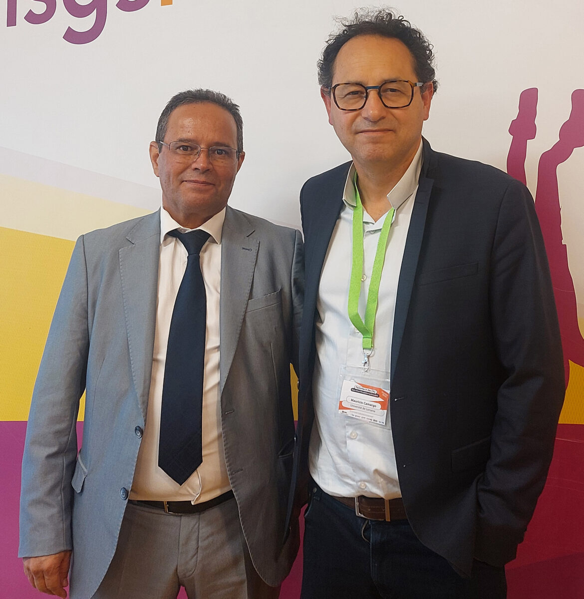 Omar Oussouaddi, directeur de l’École des Mines de Rabat, aux côtés de Mauricio Camargo, directeur du laboratoire ERPI à l’ENSGSI.