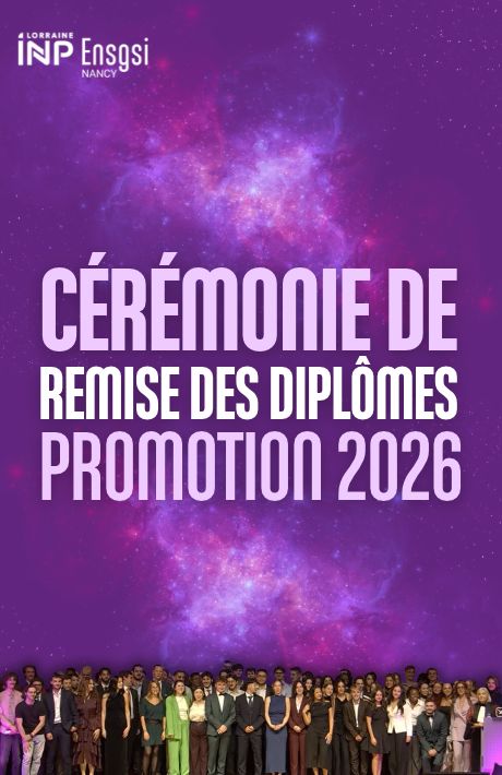 Photo de groupe des diplômés de la promotion 2026 de l’ENSGSI lors de la 28e cérémonie de remise des diplômes au Domaine de l’Asnée.